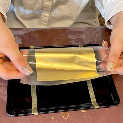 Gold leaf pasting experience